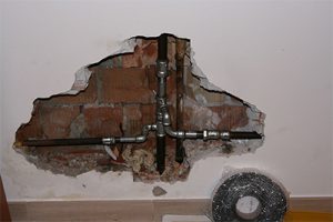 image showing damaged pipes